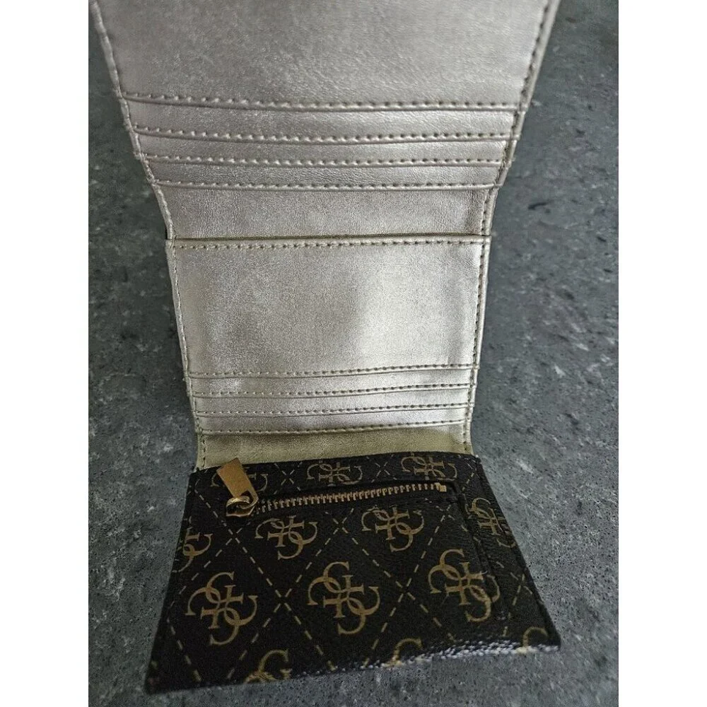 Guess Cordelia Petite Trifold Brown Wallet - Picture 4 of 6